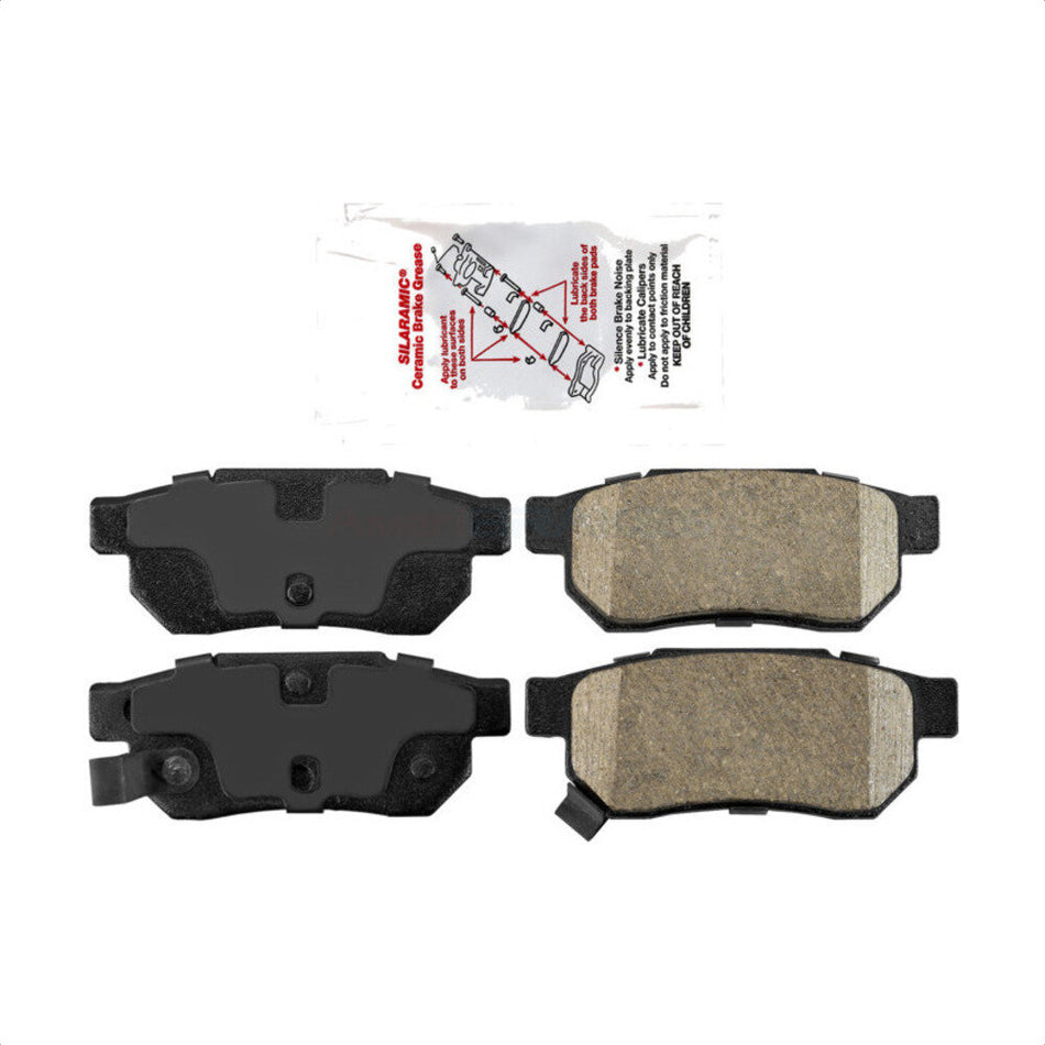 Rear Ceramic Disc Brake Pads NWF-PRC374 For Honda Civic Fit Acura Integra del Sol Prelude CRX Accord EL by AmeriBRAKES