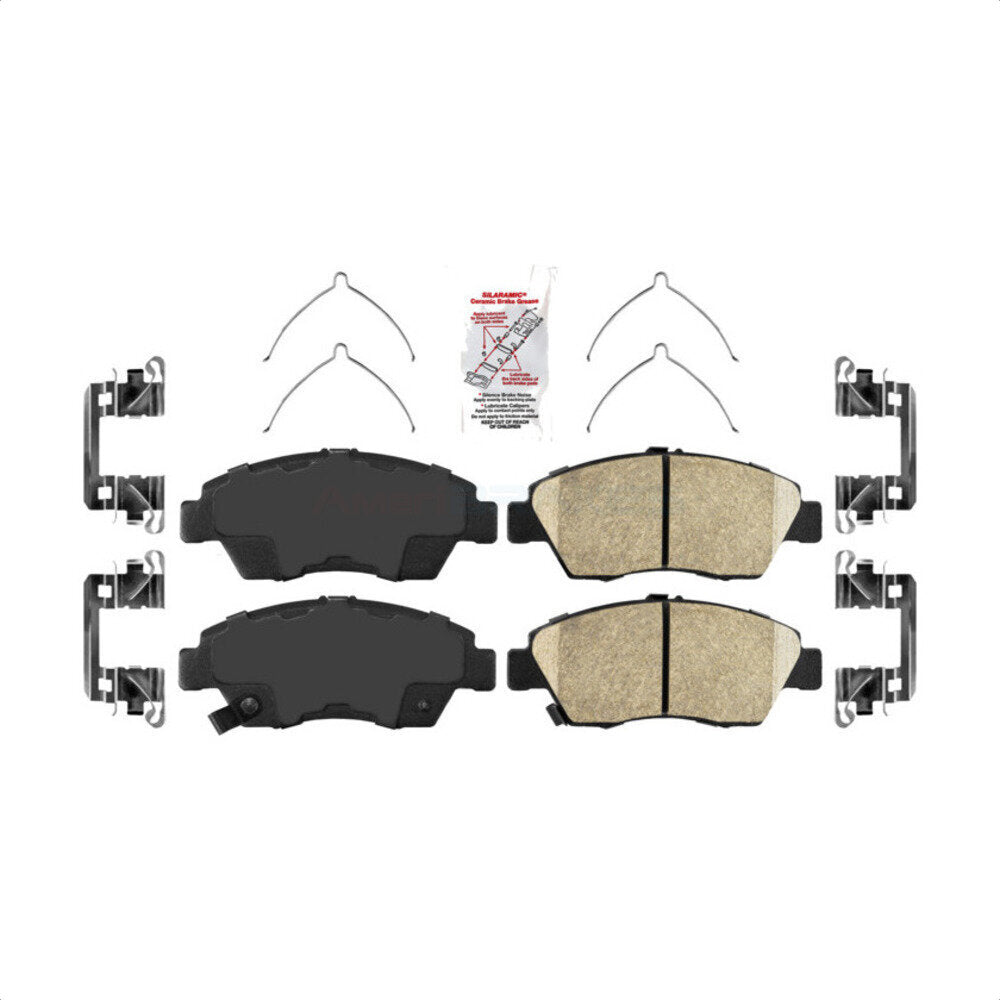 Front Ceramic Disc Brake Pads NWF-PRC948 For Honda Civic Acura Fit RSX ILX del Sol by AmeriBRAKES