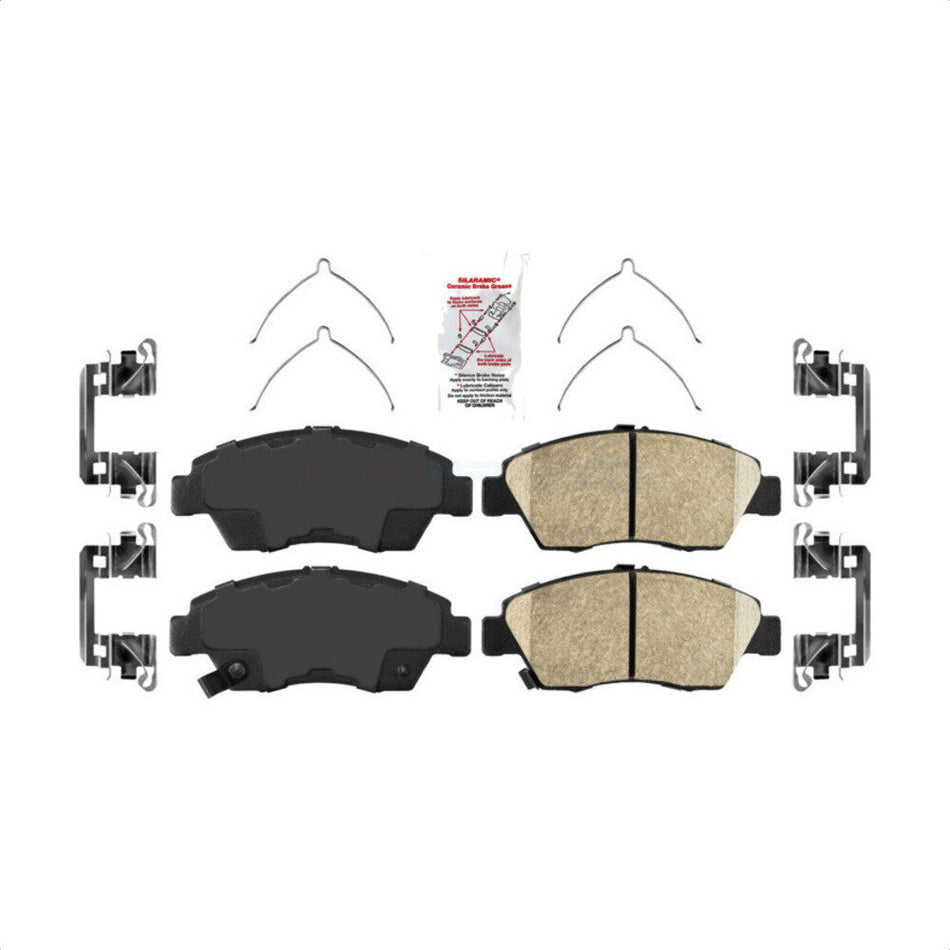 Front Ceramic Disc Brake Pads NWF-PRC948 For Honda Civic Acura Fit RSX ILX del Sol by AmeriBRAKES