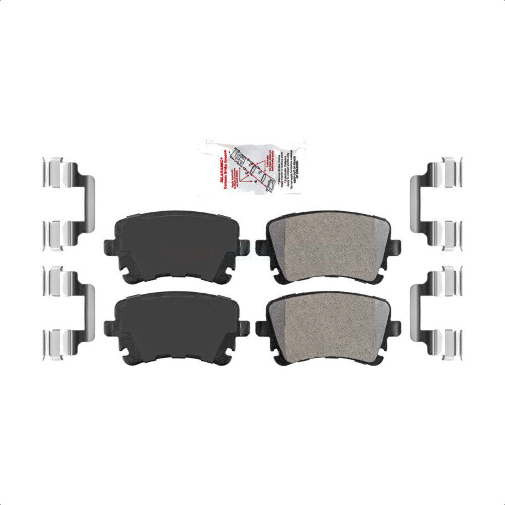 Rear Semi-Metallic Disc Brake Pads NWF-PRM1018 For Audi Q5 A4 Quattro A5 A6 S4 S5 allroad A8 SQ5 RS4 Volkswagen Phaeton S6 S8 RS6 by AmeriBRAKES