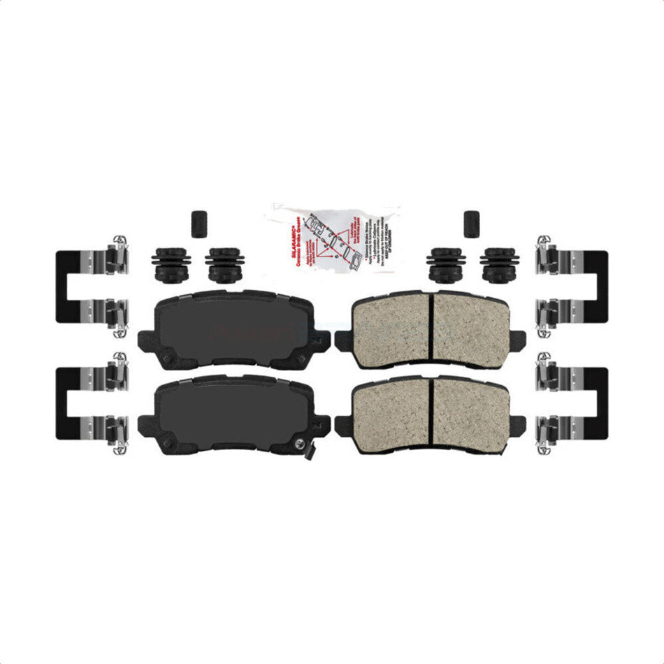 Rear Ceramic Disc Brake Pads NWF-PTC1698 For Acura TLX RLX Honda Odyssey by AmeriBRAKES