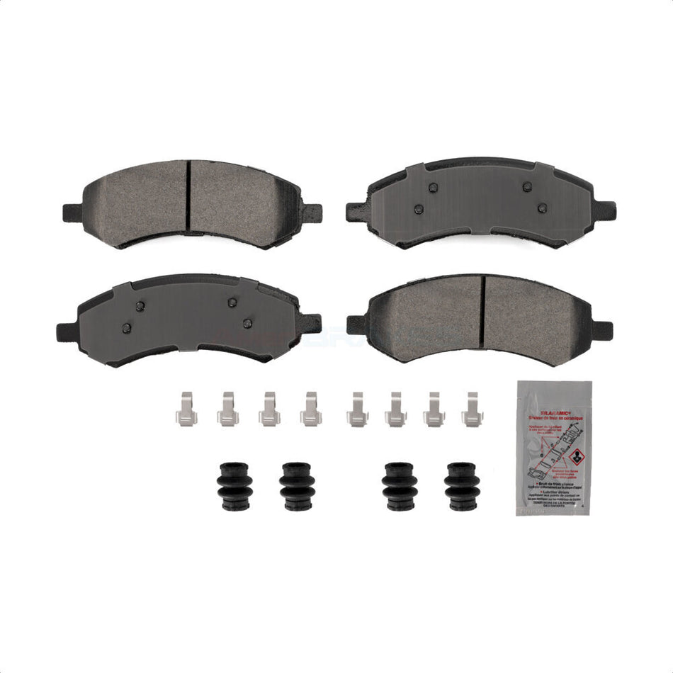 Front Semi-Metallic Disc Brake Pads NWF-PTM1084 For Ram 1500 Classic Dodge Dakota Jeep Wrangler JK