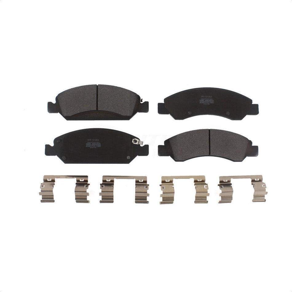 Front Semi-Metallic Disc Brake Pads PPF-D1363 For Chevrolet Silverado 1500 GMC Sierra Tahoe Cadillac Yukon Suburban Escalade XL Classic XTS Avalanche ESV Express LD EXT Savana Limited Cheyenne by Positive Plus