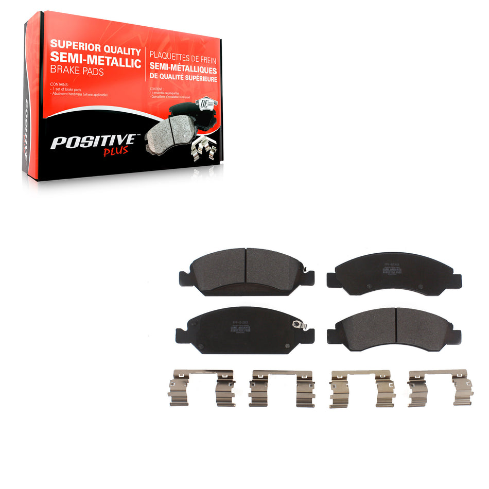 Front Semi-Metallic Disc Brake Pads PPF-D1363 For Chevrolet GMC Sierra 1500 Silverado Cadillac Tahoe