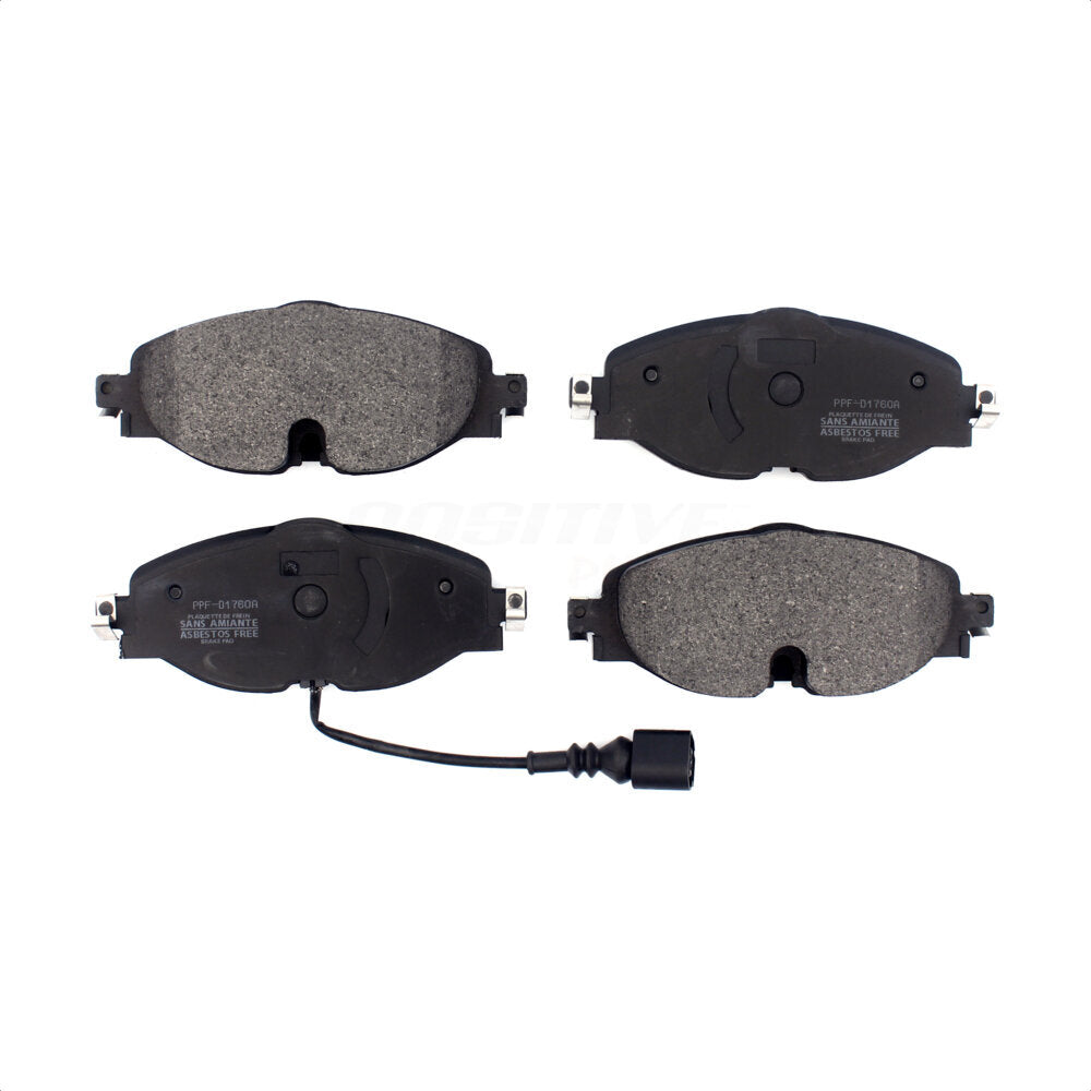 Front Semi-Metallic Disc Brake Pads PPF-D1760A For Volkswagen Jetta Audi GTI A3 Golf SportWagen Quattro Alltrack e-Golf Sportback e-tron TT Taos Passat by Positive Plus