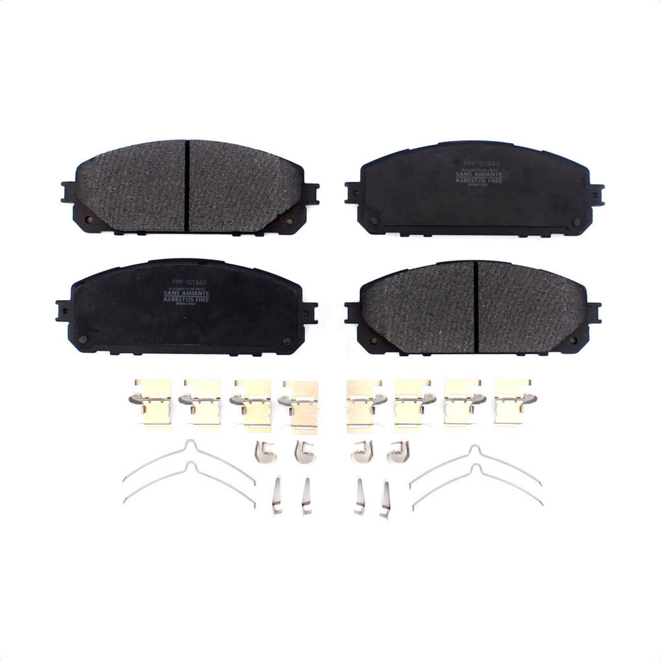 Front Semi-Metallic Disc Brake Pads PPF-D1843 For 2014-2022 Jeep Cherokee With Dual Piston Caliper by Positive Plus