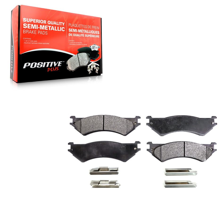 Rear Semi-Metallic Disc Brake Pads PPF-D802 For Ford E-350 Super Duty E-250 Econoline F-150 Heritage