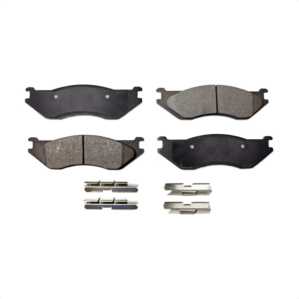 Front Semi-Metallic Disc Brake Pads PPF-D966 For Dodge Ram 1500 Durango Van by Positive Plus