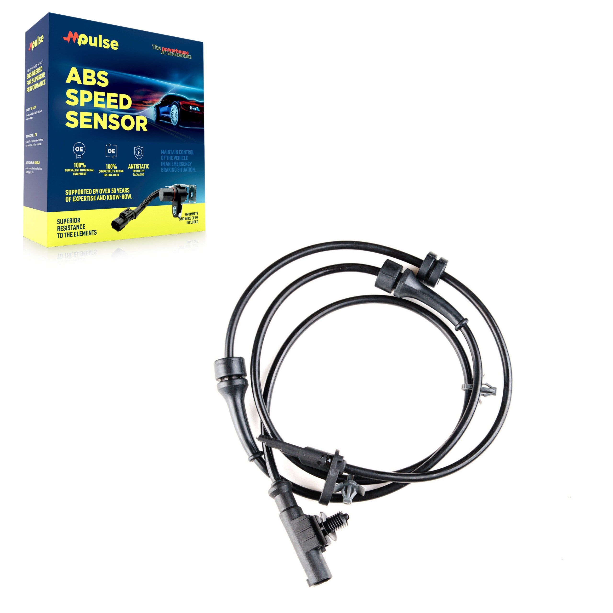 Front ABS Wheel Speed Sensor SEN-2ABS2624 For 09-14 Nissan Cube 1.8L with 4-Wheel Harness