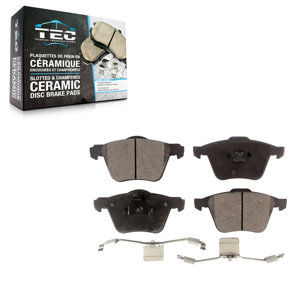 Front Ceramic Disc Brake Pads TEC-1003 For 2003-2014 Volvo XC90 With 336mm Diameter Rotor