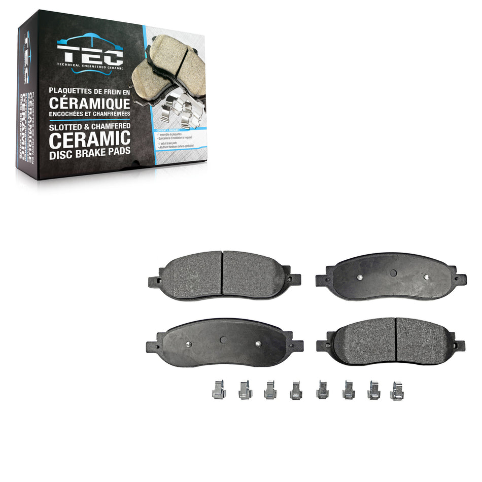 Rear Ceramic Disc Brake Pads TEC-1068 For 2005-2007 Ford F-350 Super Duty F-250