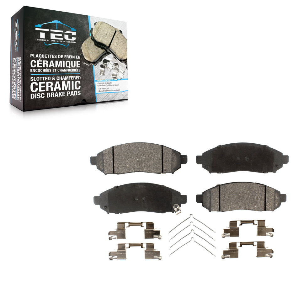 Front Ceramic Disc Brake Pads TEC-1094 For Nissan Frontier Pathfinder NV200 Xterra LEAF Chevrolet