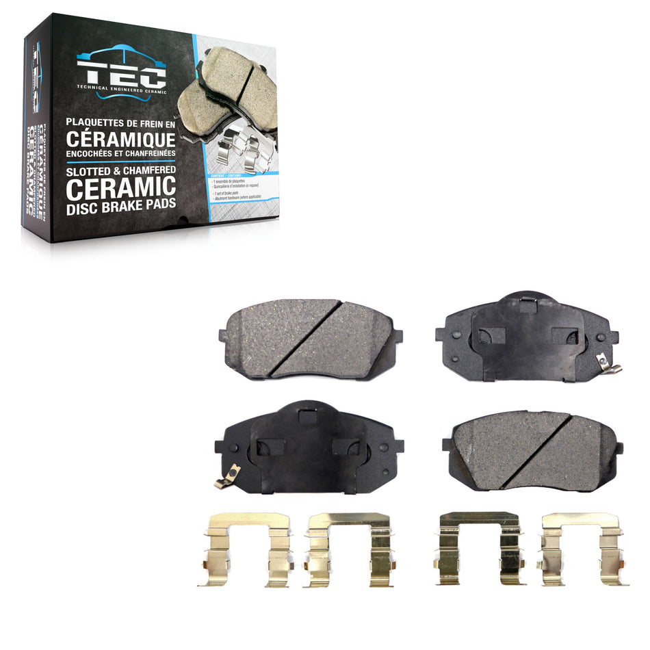 Front Ceramic Disc Brake Pads TEC-1295 For Hyundai Tucson Kia Sportage Rondo Sonata Soul EV Cadenza