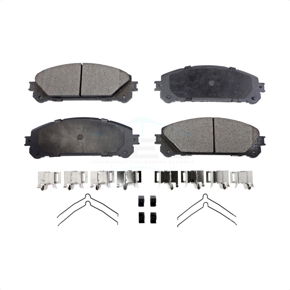 Front Ceramic Disc Brake Pads TEC-1324 For Toyota Highlander Lexus Sienna RX350 NX200t RX450h NX300 RX350L Camry NX300h RX450hL Avalon Subaru bZ4X Crown NX250 NX350 NX350h NX450h+ Solterra RAV4 Prime by TEC