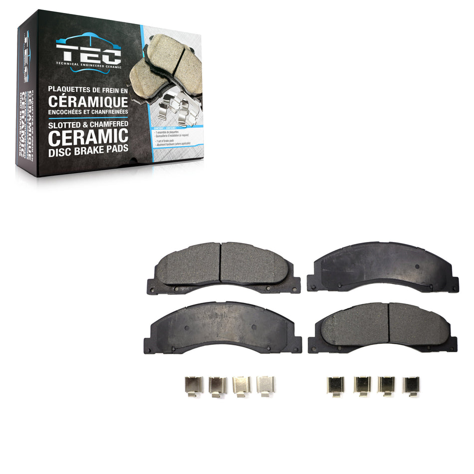 Front Ceramic Disc Brake Pads TEC-1328 For Ford E-350 Super Duty E-250 E-450 E-150 Econoline