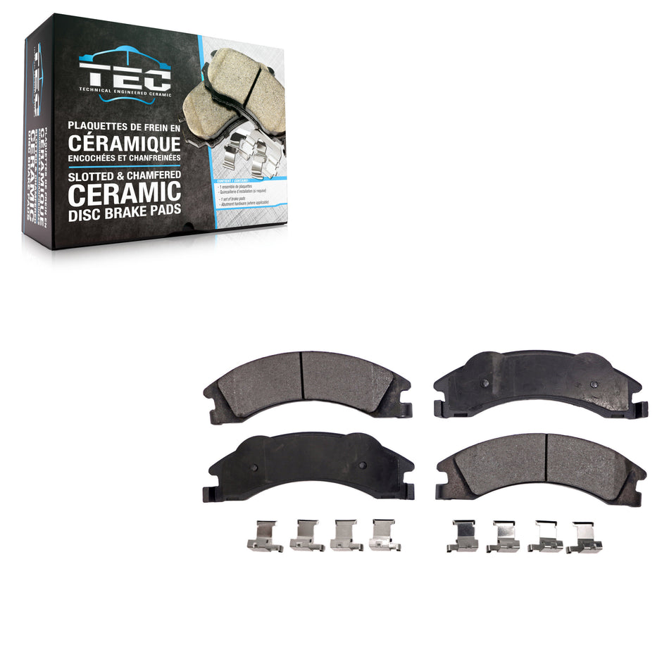 Rear Ceramic Disc Brake Pads TEC-1329 For Ford E-350 Super Duty E-250 E-150 E-450 Econoline