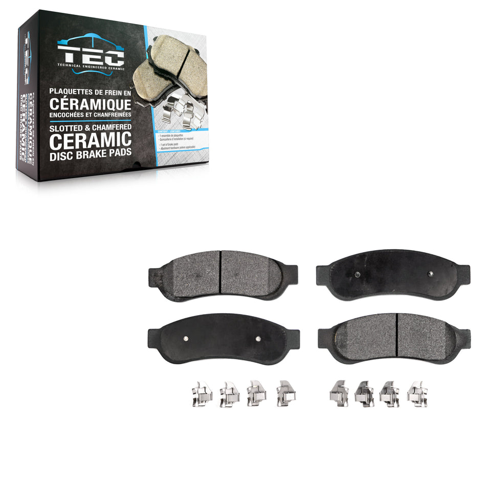Rear Ceramic Disc Brake Pads TEC-1334 For Ford F-350 Super Duty F-250 F-450