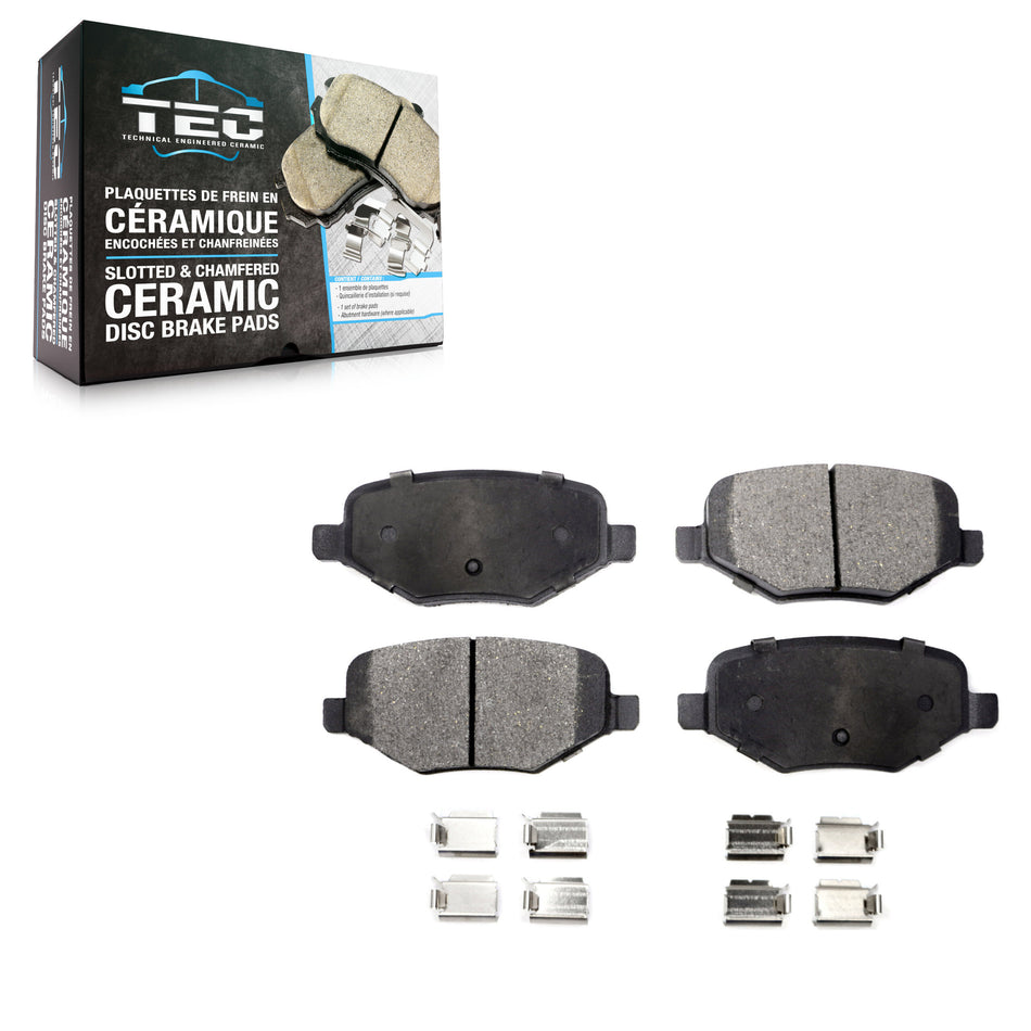 Rear Ceramic Disc Brake Pads TEC-1377 For Ford Explorer Edge Flex Lincoln Taurus MKX Police Utility
