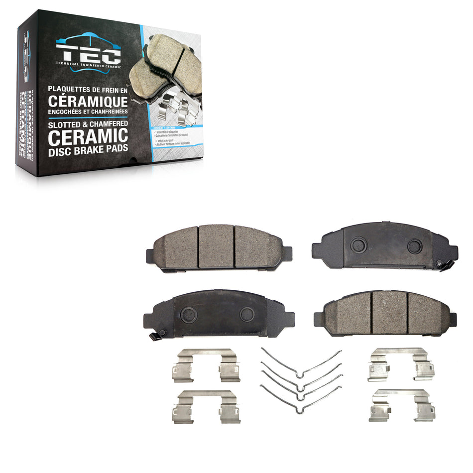 Front Ceramic Disc Brake Pads TEC-1401 For 2009-2016 Toyota Venza