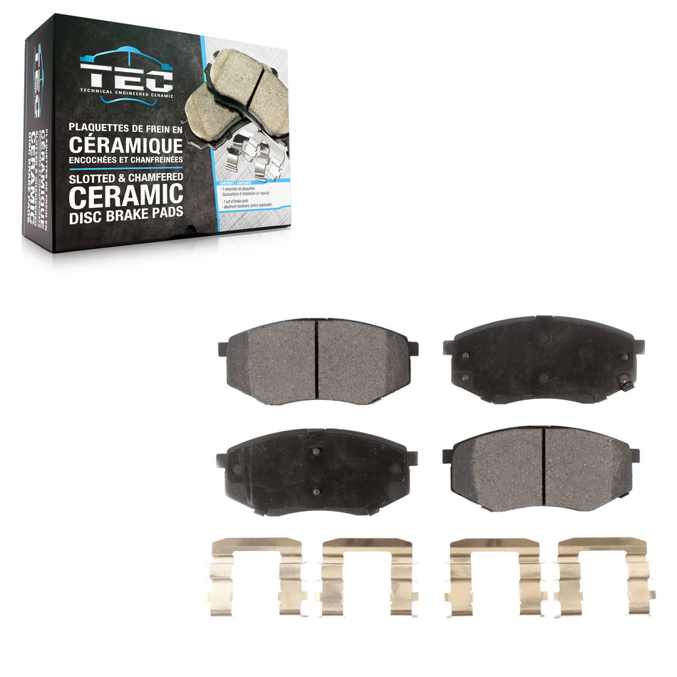 Front Ceramic Disc Brake Pads TEC-1447 For Hyundai Tucson Kia Sportage FWD