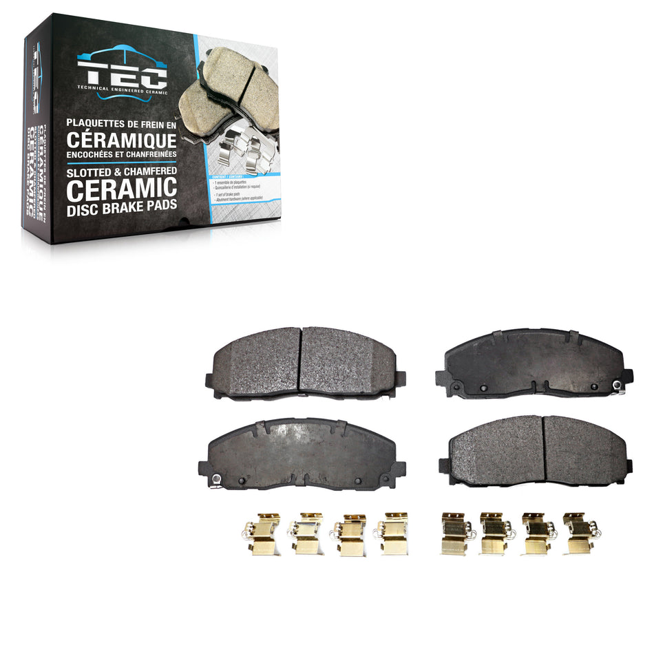 Front Ceramic Disc Brake Pads TEC-1589 For Dodge Grand Caravan Jeep Journey Wrangler Chrysler Town &