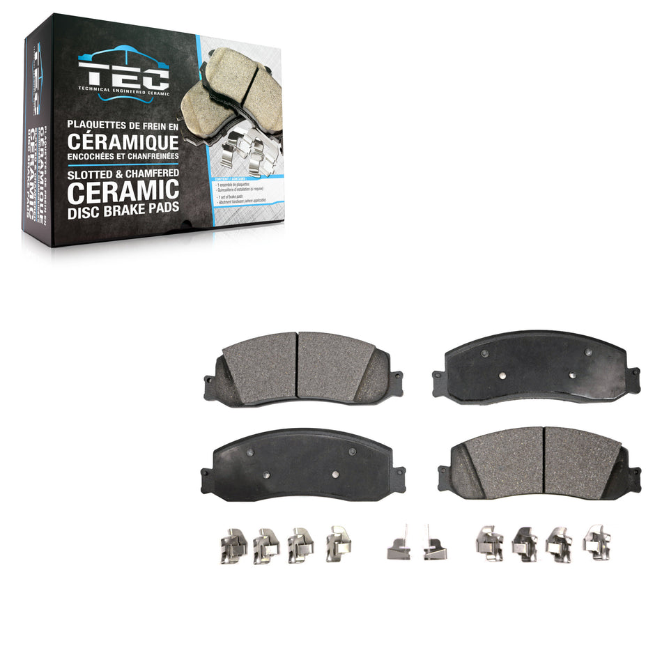 Front Ceramic Disc Brake Pads TEC-1631 For Ford F-350 Super Duty F-250