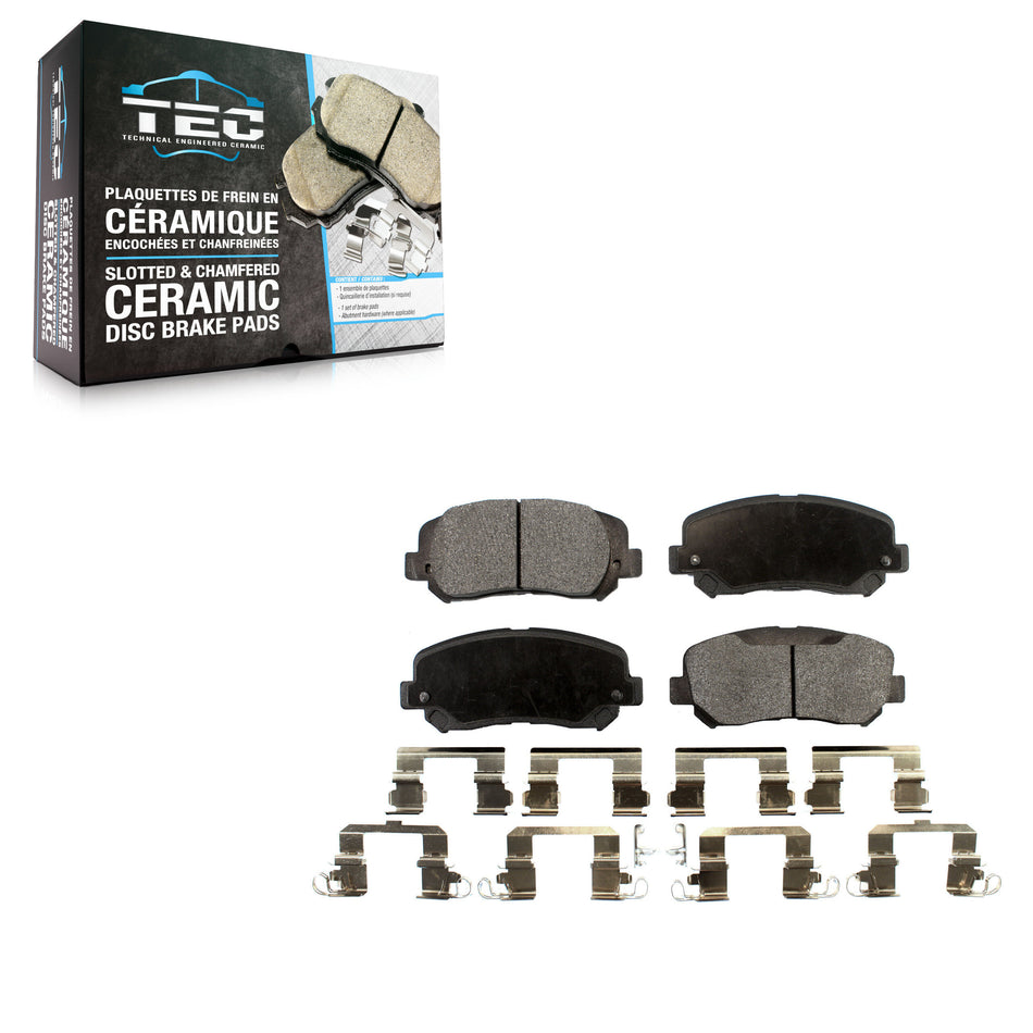 Front Ceramic Disc Brake Pads TEC-1640 For 2014-2017 Jeep Cherokee With Single Piston Caliper