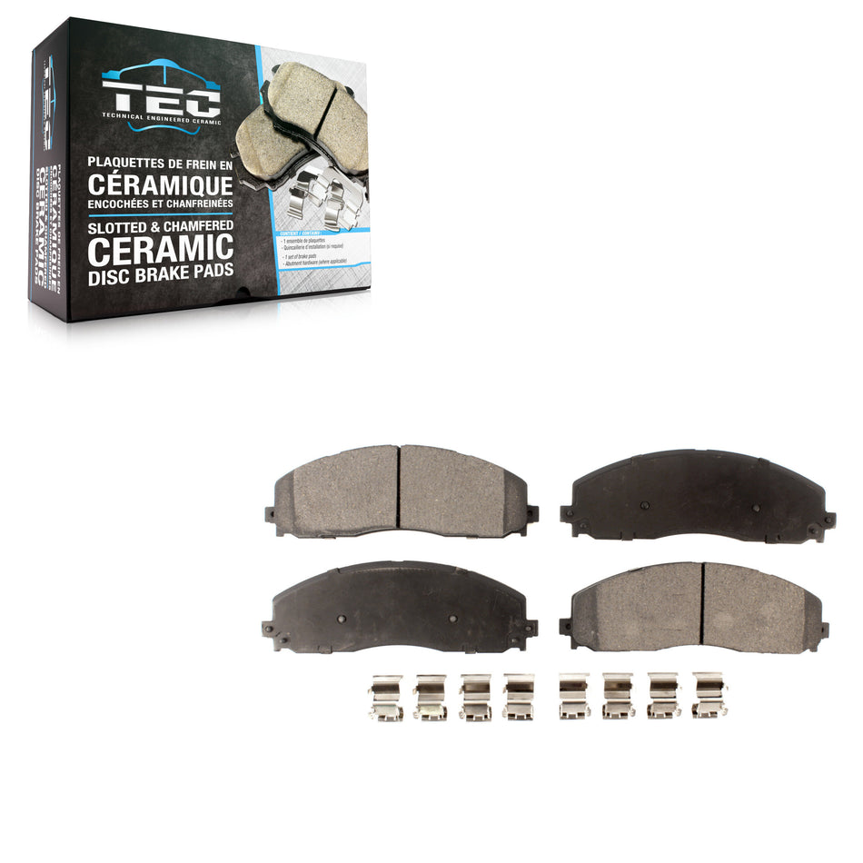 Front Ceramic Disc Brake Pads TEC-1680 For Ford F-350 Super Duty F-250 F-450