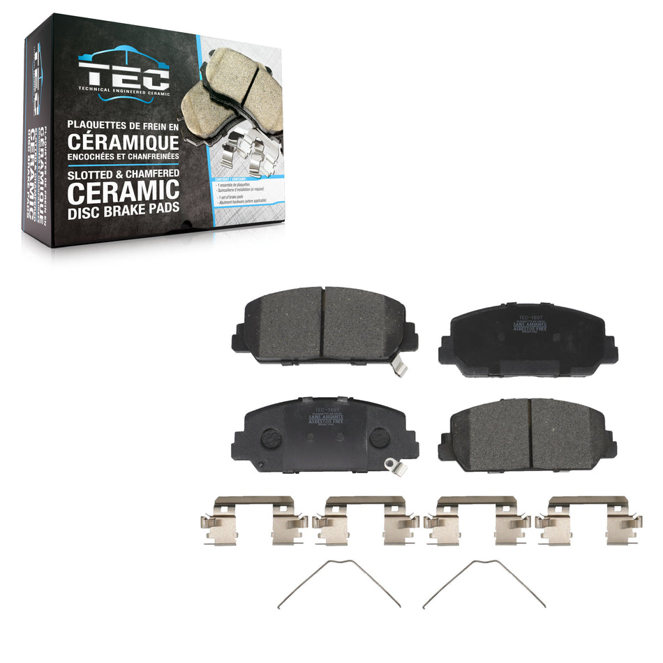 Front Ceramic Disc Brake Pads TEC-1697 For Honda Civic Acura RDX Accord ILX RLX
