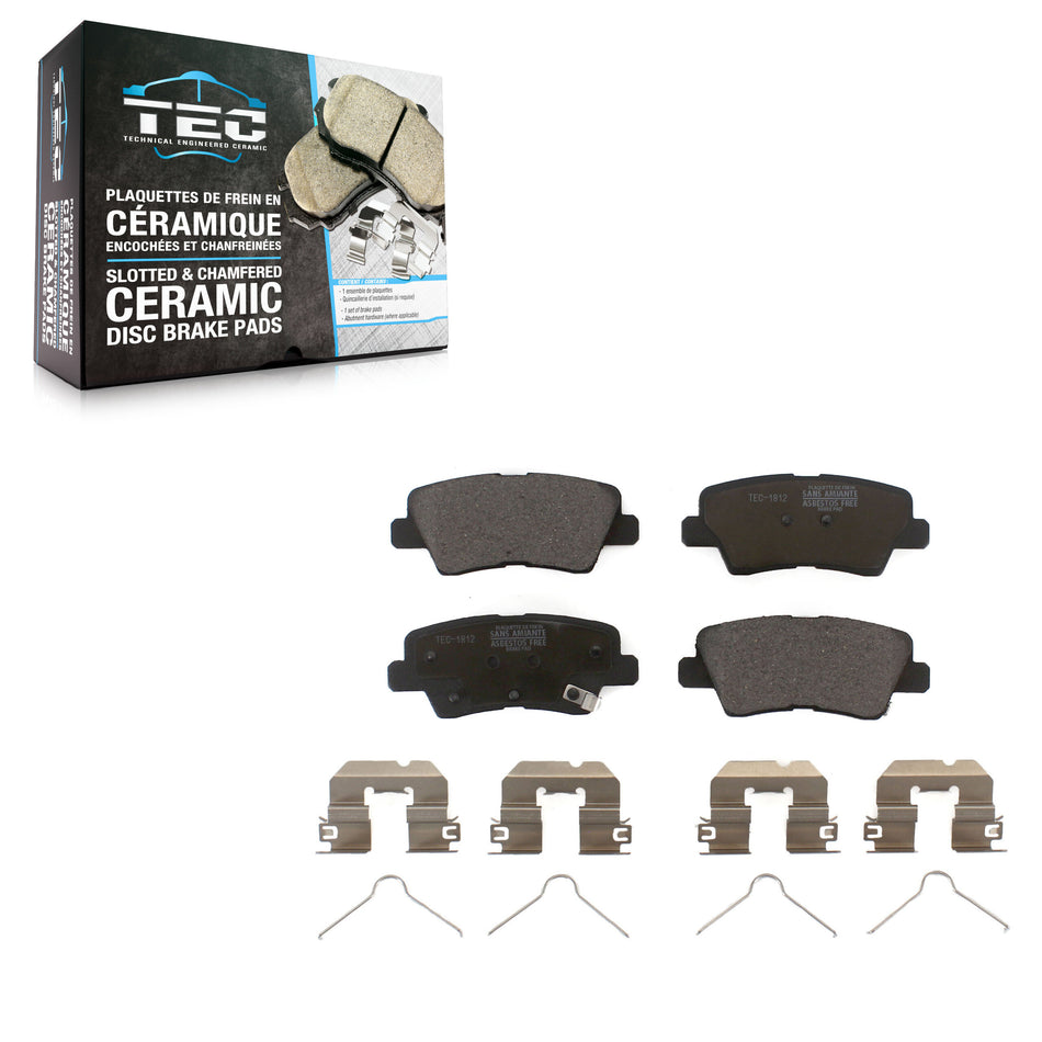 Rear Ceramic Disc Brake Pads TEC-1812 For Hyundai Elantra Kia Venue Rio Soul Ioniq Rondo Niro Accent