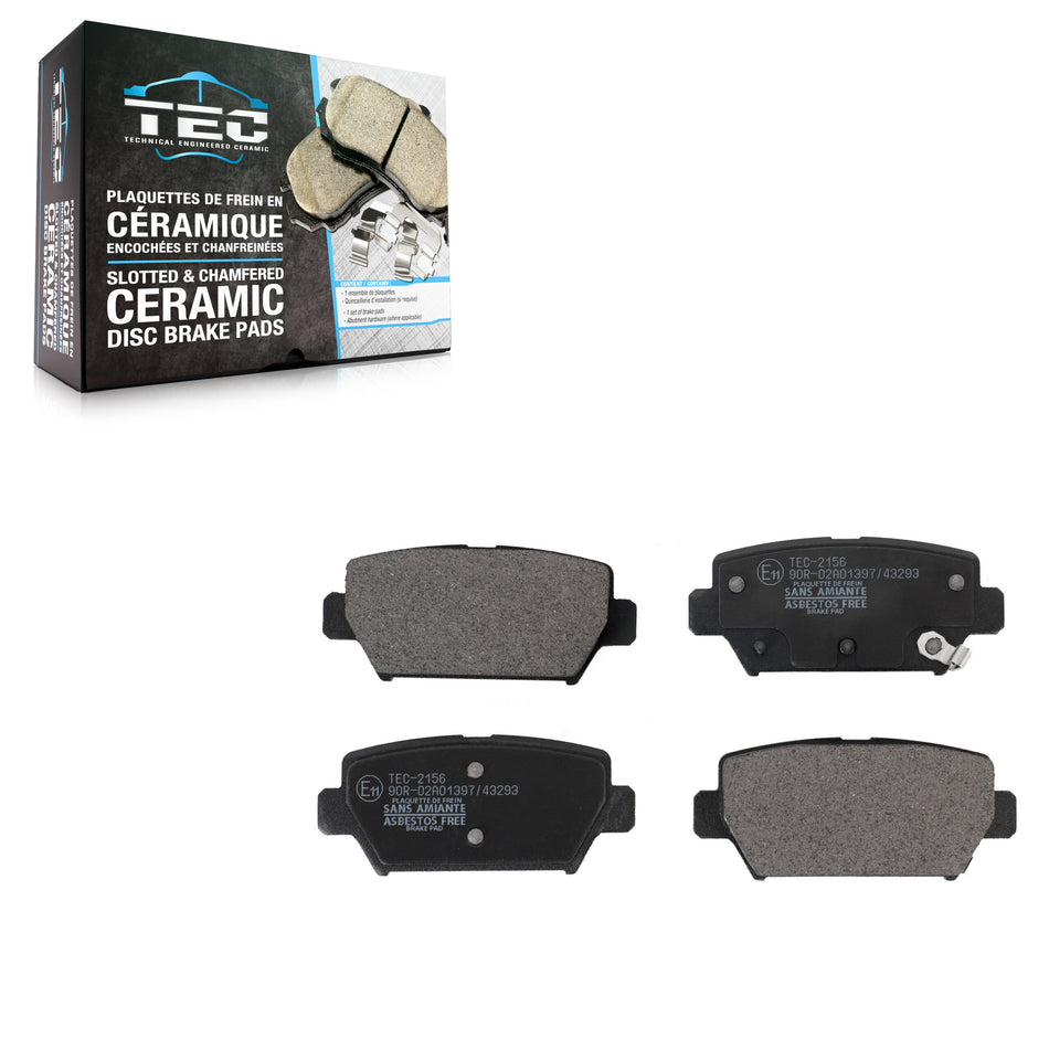 Rear Ceramic Disc Brake Pads TEC-2156 For Mitsubishi Eclipse Cross With Manual Parking