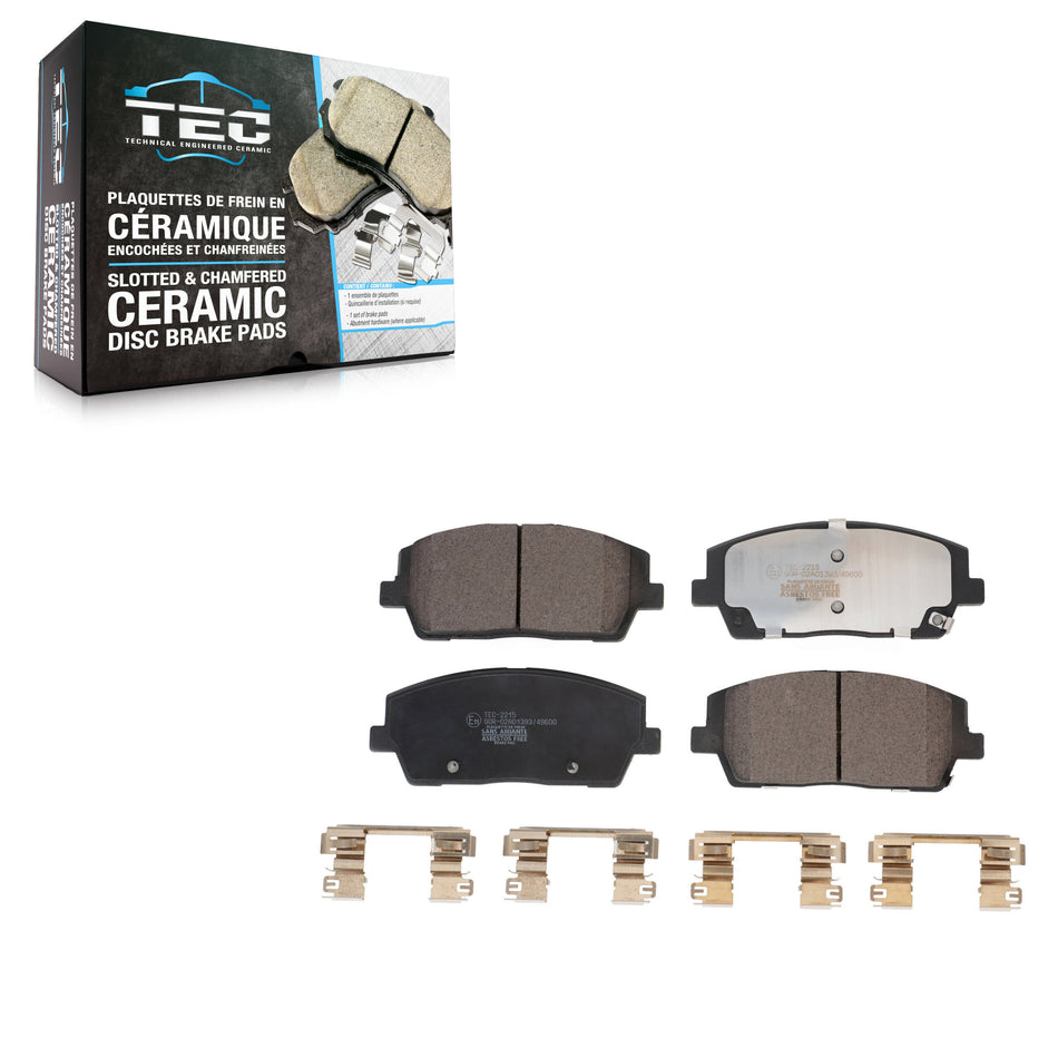 Front Ceramic Disc Brake Pads TEC-2215 For Hyundai Palisade Kia Telluride