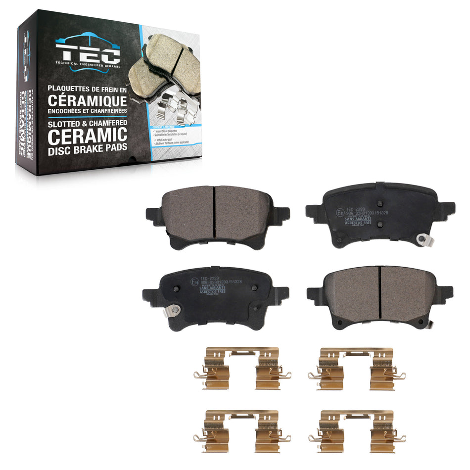 Rear Ceramic Disc Brake Pads TEC-2233 For Jeep Wrangler Gladiator