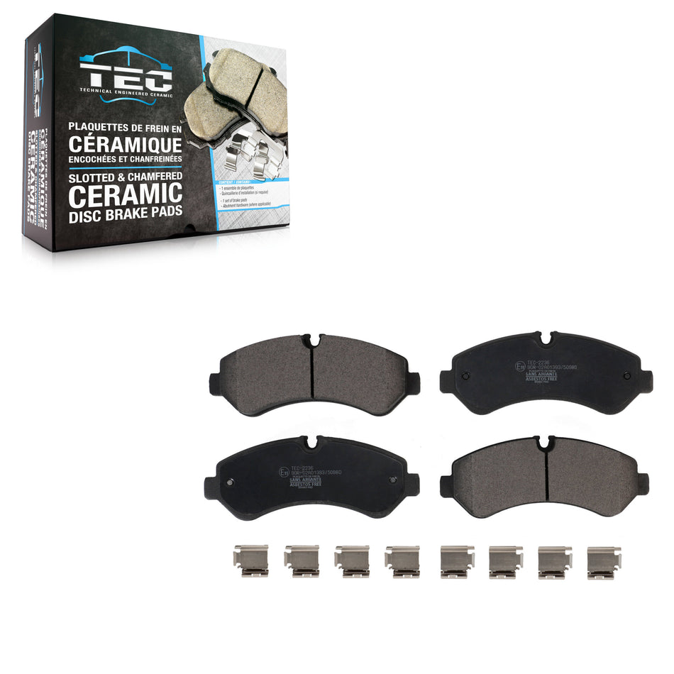 Rear Ceramic Disc Brake Pads TEC-2236 For Mercedes-Benz Sprinter 3500 4500 3500XD Freightliner
