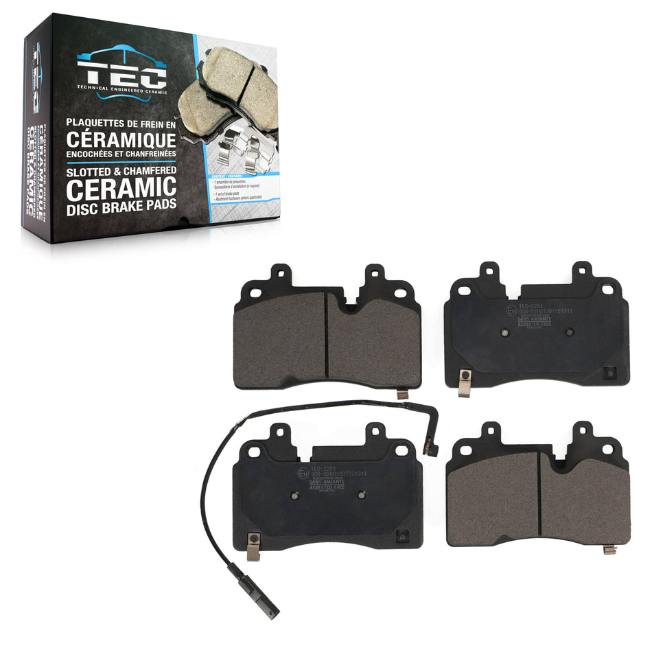 Front Ceramic Disc Brake Pads TEC-2251 For Chevrolet Corvette Cadillac CT6