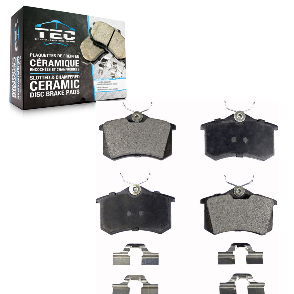 Rear Ceramic Disc Brake Pads TEC-340 For Volkswagen Golf Audi Alltrack A4 Quattro Beetle Jetta A6 S4