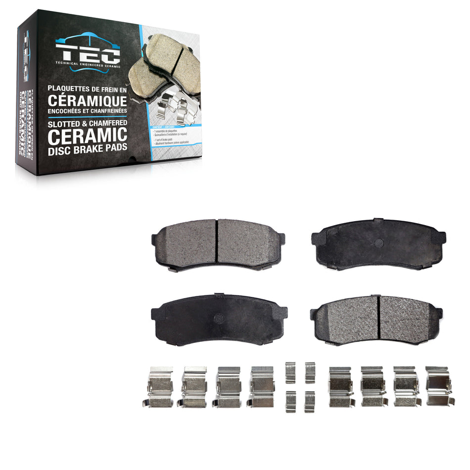 Rear Ceramic Disc Brake Pads TEC-606 For Toyota 4Runner FJ Cruiser Lexus GX460 Sequoia GX470 Land