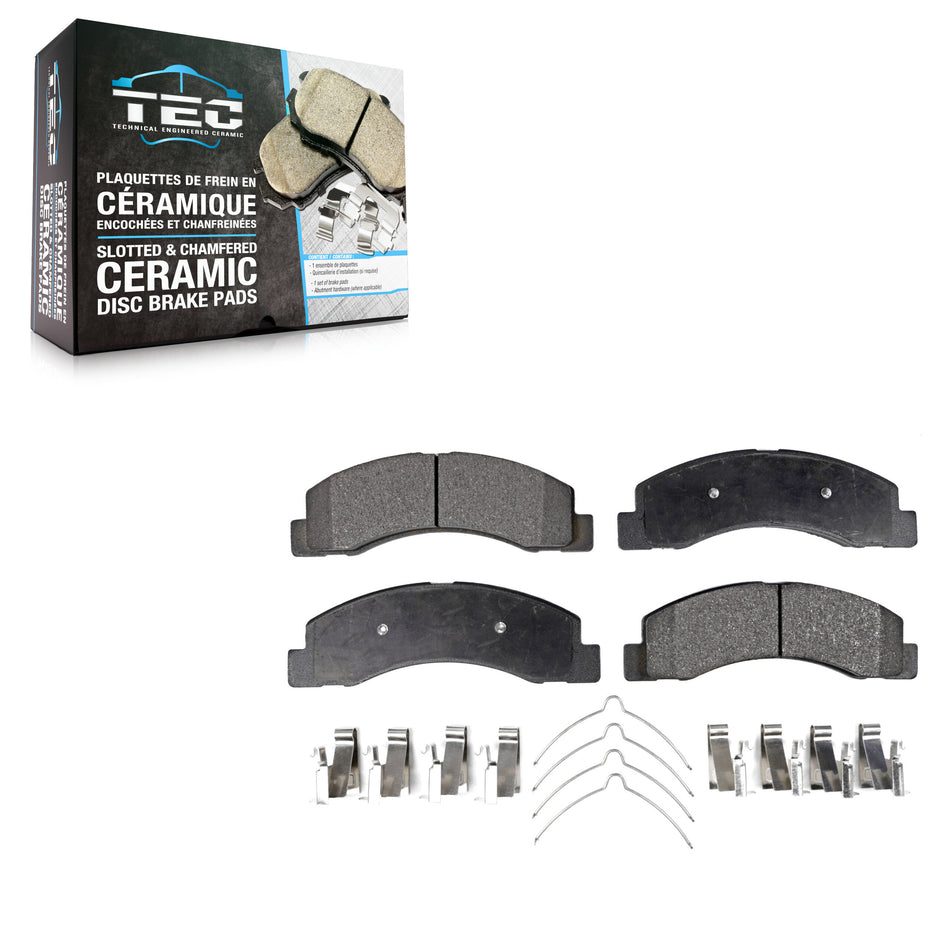 Front Ceramic Disc Brake Pads TEC-824 For Ford F-350 Super Duty F-250 Excursion