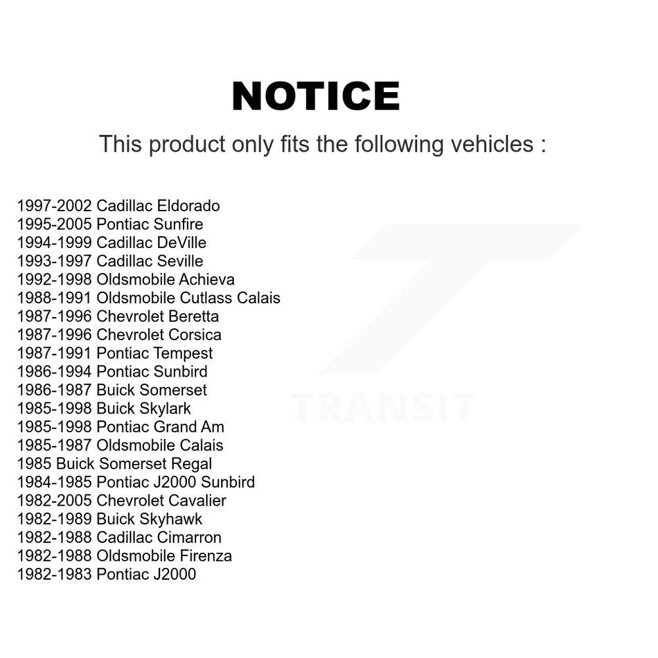 Rear Brake Hydraulic Hose 12-H106335 For Chevrolet Cavalier Pontiac Sunfire Cadillac DeVille Grand