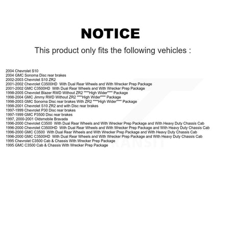Rear Brake Hydraulic Hose 12-H380469 For Chevrolet GMC Blazer S10 Sonoma Jimmy C3500 P30 P3500