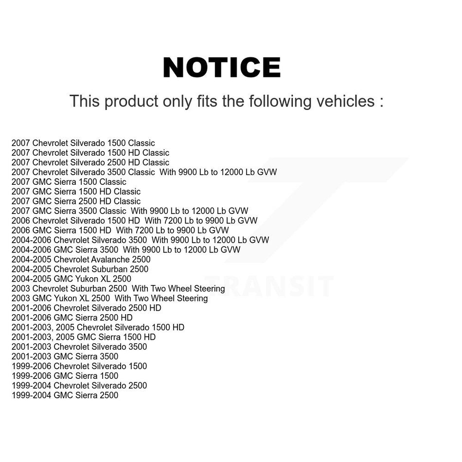 Rear Center Brake Hydraulic Hose 12-H381272 For Chevrolet GMC Silverado 1500 Sierra 2500 HD 3500 XL