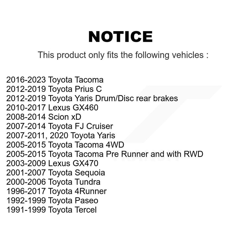 Brake Hydraulic Hose 12-H38986 For Toyota Tacoma Yaris 4Runner Prius C Tundra FJ Cruiser Tercel xD
