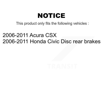 Rear Right Brake Hydraulic Hose 12-H620750 For 2006-2011 Honda Civic Acura CSX