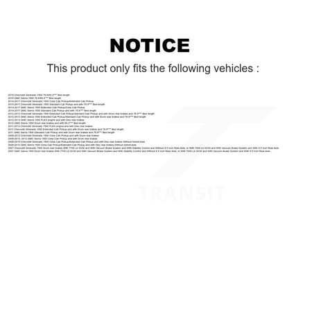 Rear Center Brake Hydraulic Hose 12-H620827 For GMC Sierra 1500 Chevrolet Silverado