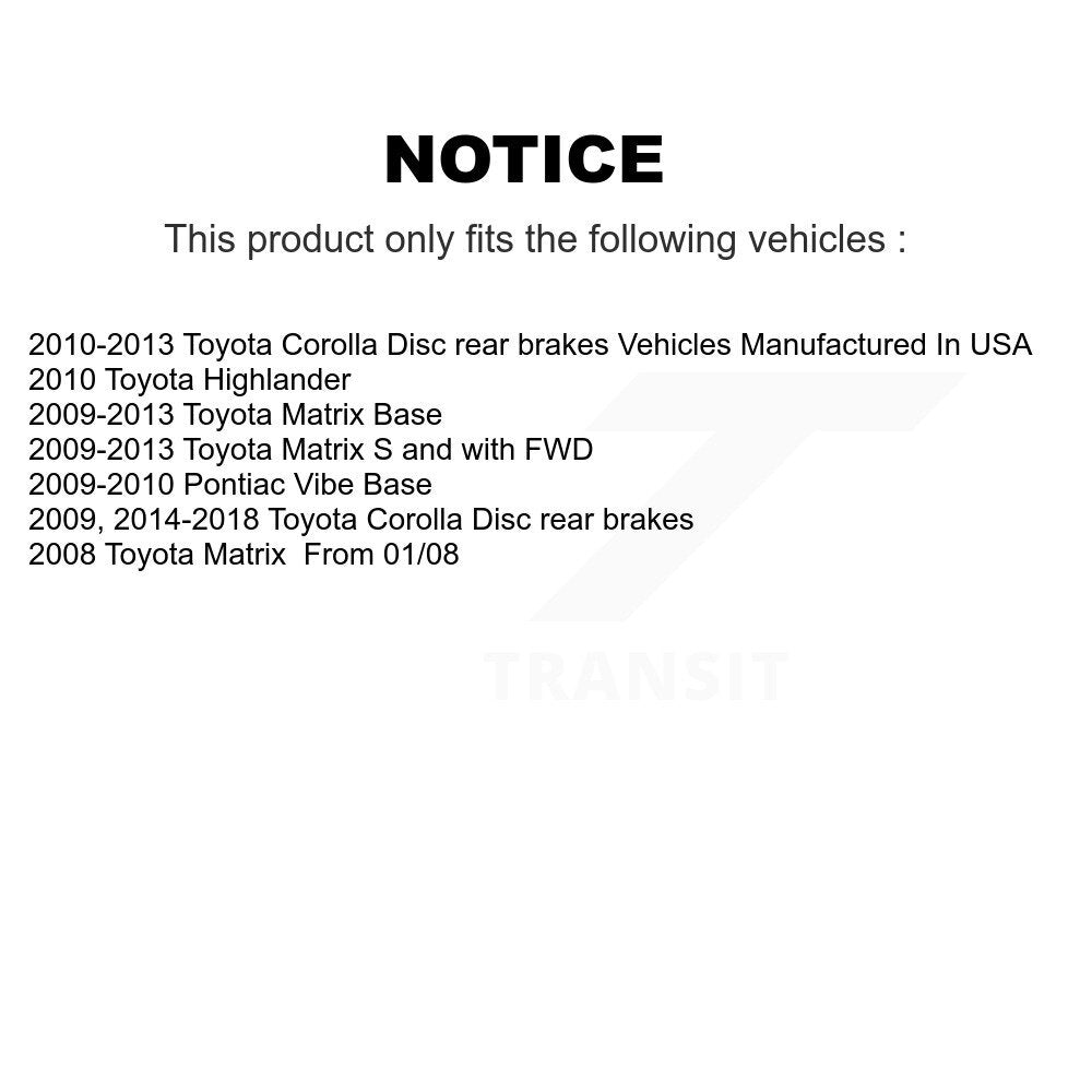 Brake Hydraulic Hose 12-H621132 For Toyota Corolla Matrix Pontiac Vibe Highlander