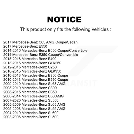 Rear Brake Hydraulic Hose 12-H621178 For Mercedes-Benz C300 GLK350 GLK250 E350 C350 E400 C250 E550
