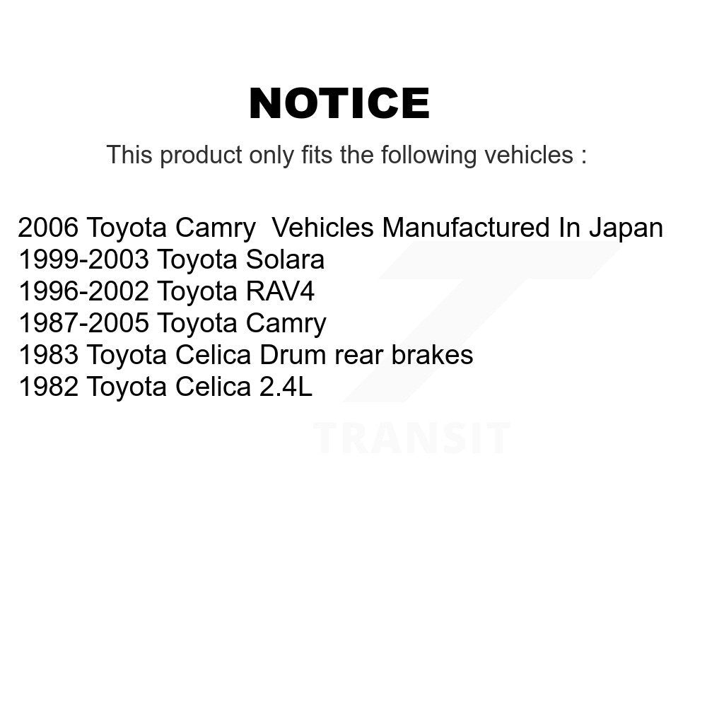 Rear Drum Brake Hardware Kit 13-H17287 For Toyota Camry RAV4 Solara Celica