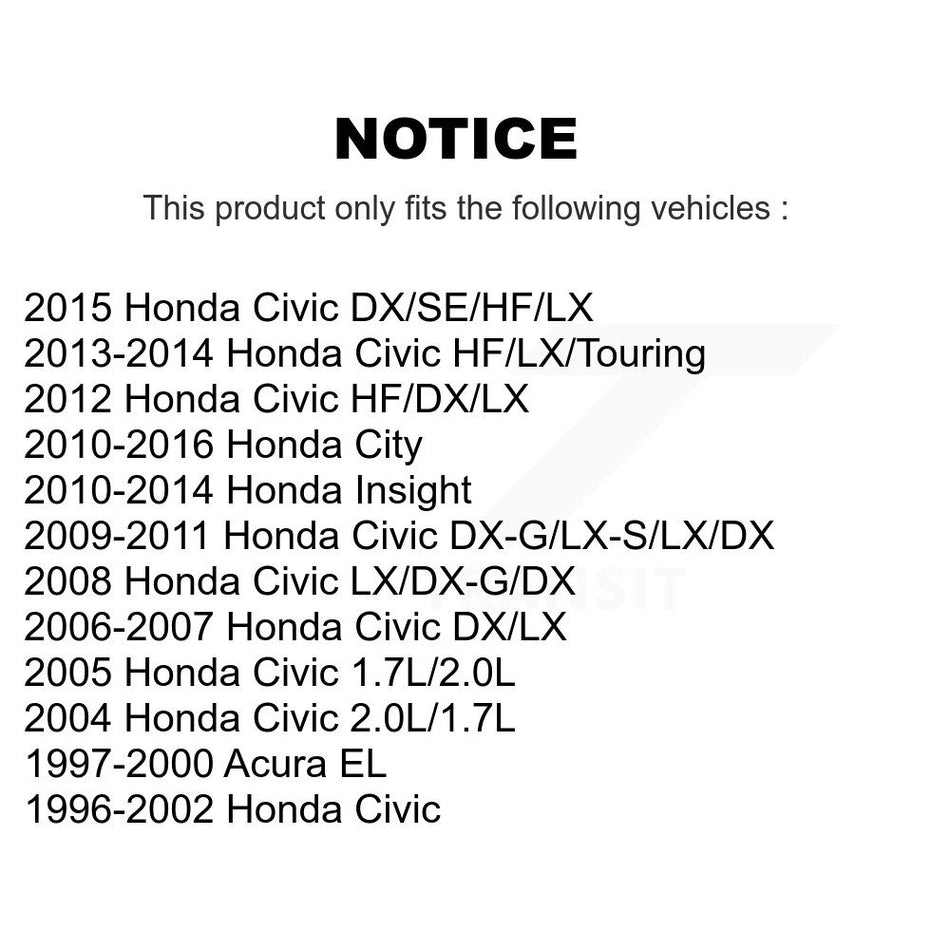 Rear Drum Brake Hardware Kit 13-H17352 For Honda Civic Acura EL Insight City