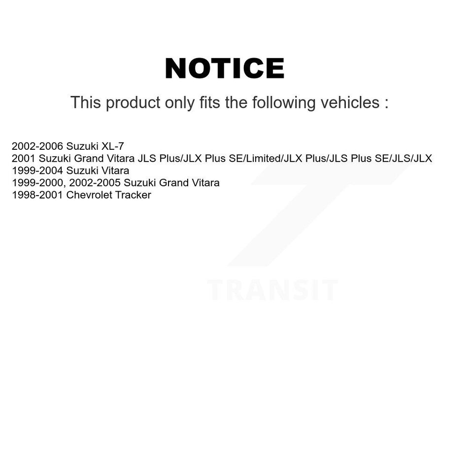 Rear Drum Brake Hardware Kit 13-H17377 For Suzuki Grand Vitara Chevrolet Tracker XL-7