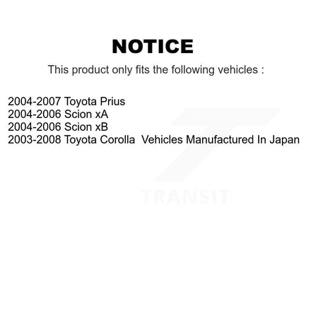 Rear Drum Brake Hardware Kit 13-H17387 For Toyota Corolla Prius Scion xB xA